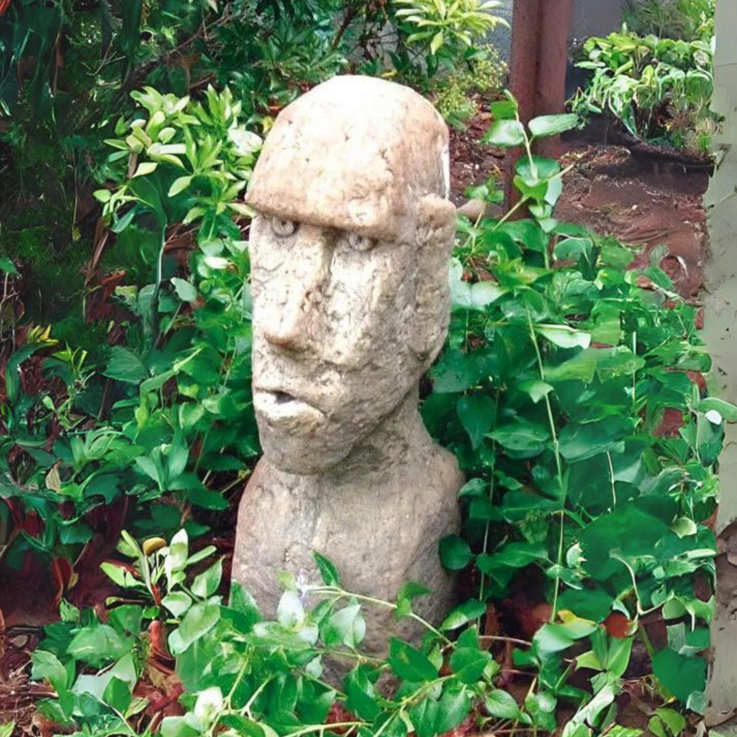 Rapa Nui Head Stone Garden Ornament