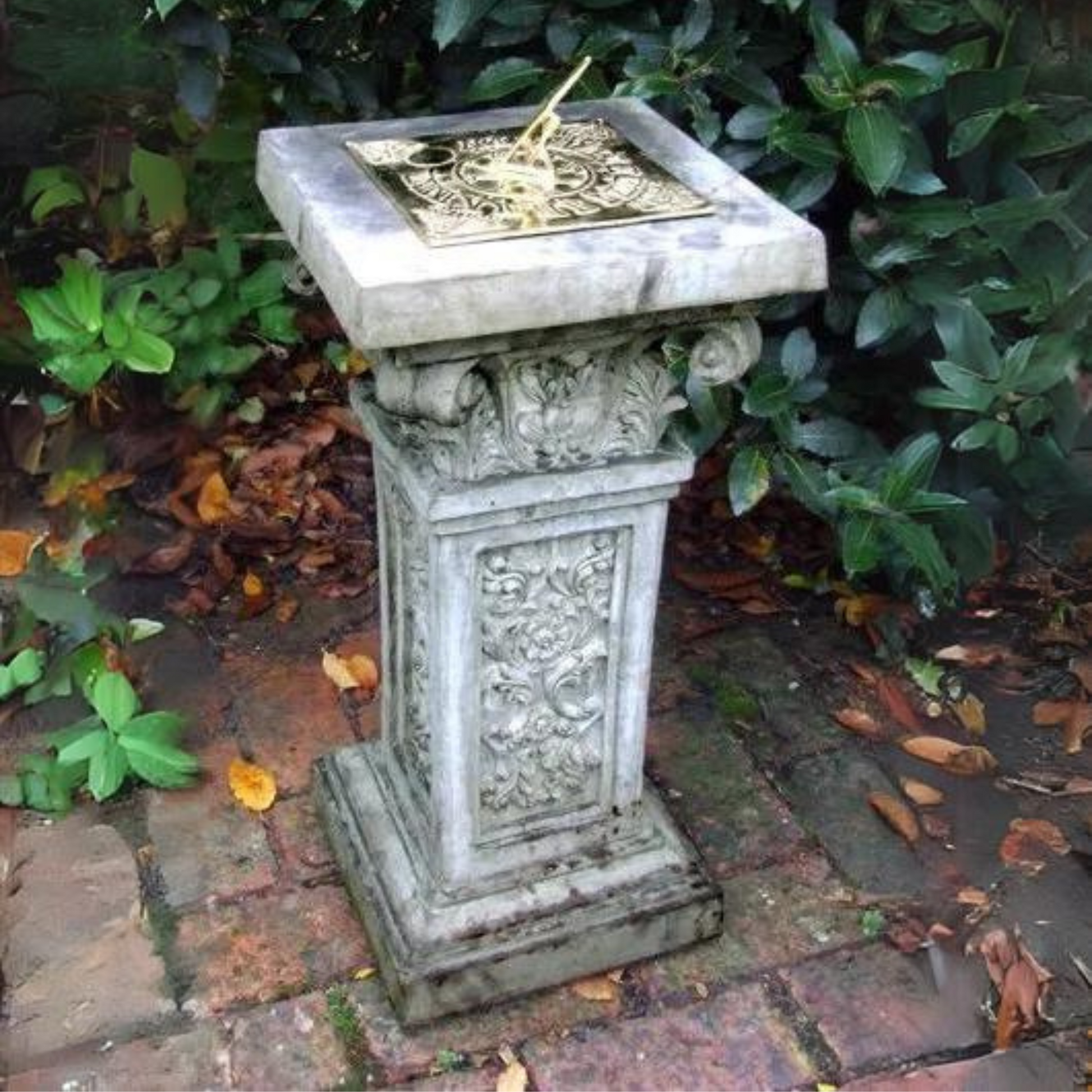 Rococo Stone & Brass Sundial