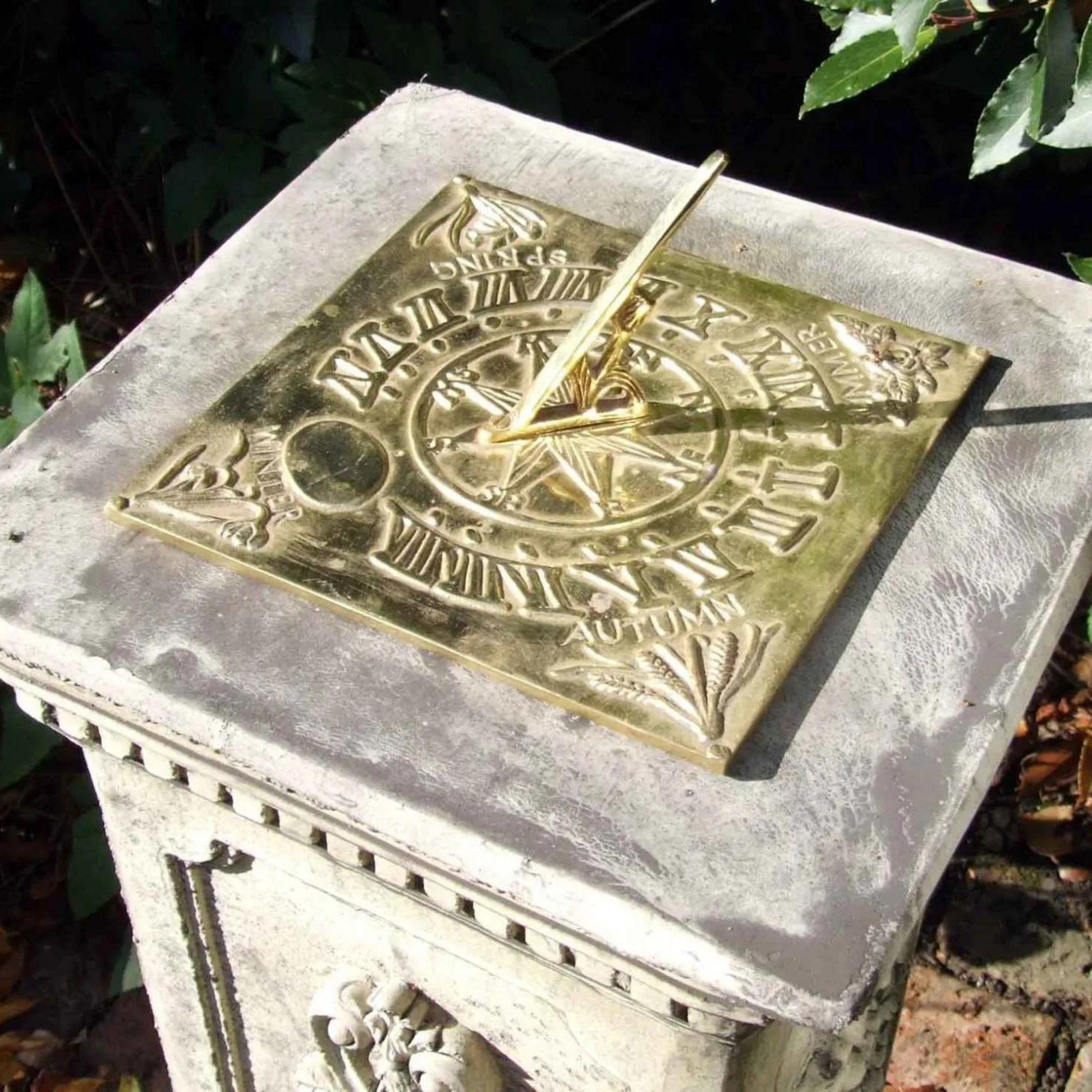 Rococo Stone & Brass Sundial