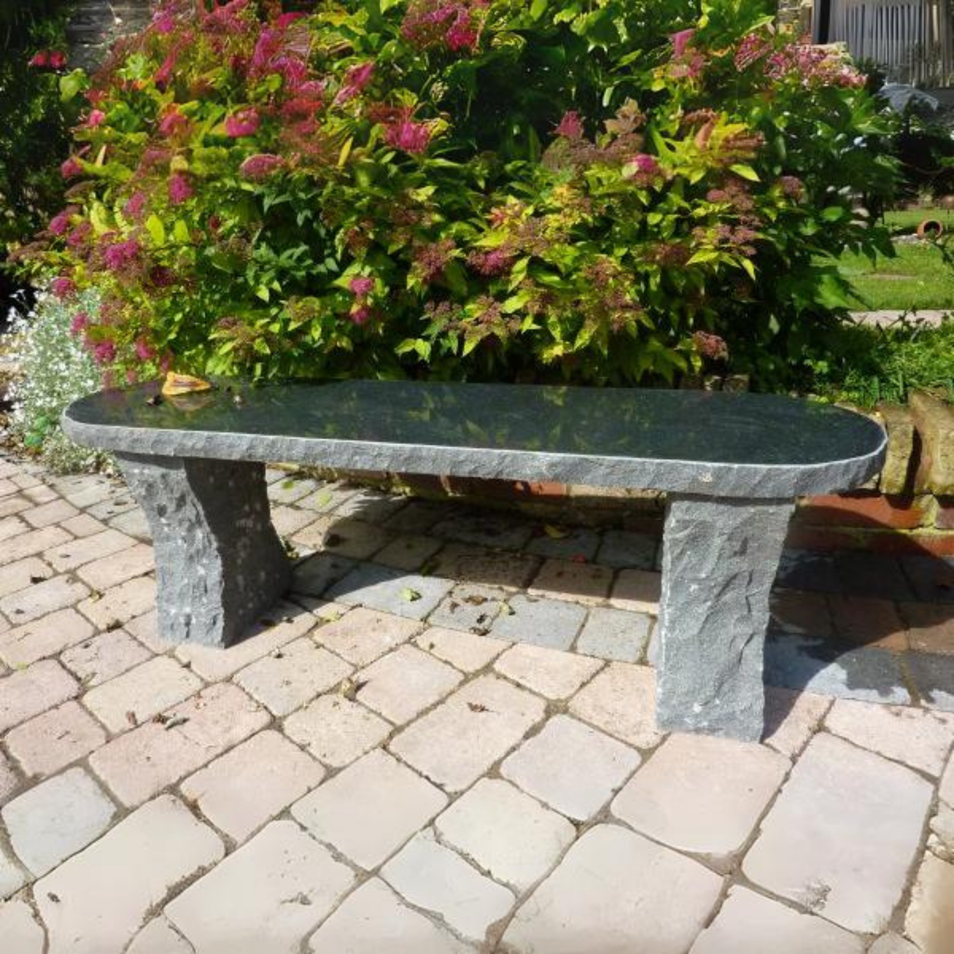 Rustic Bench Black Granite