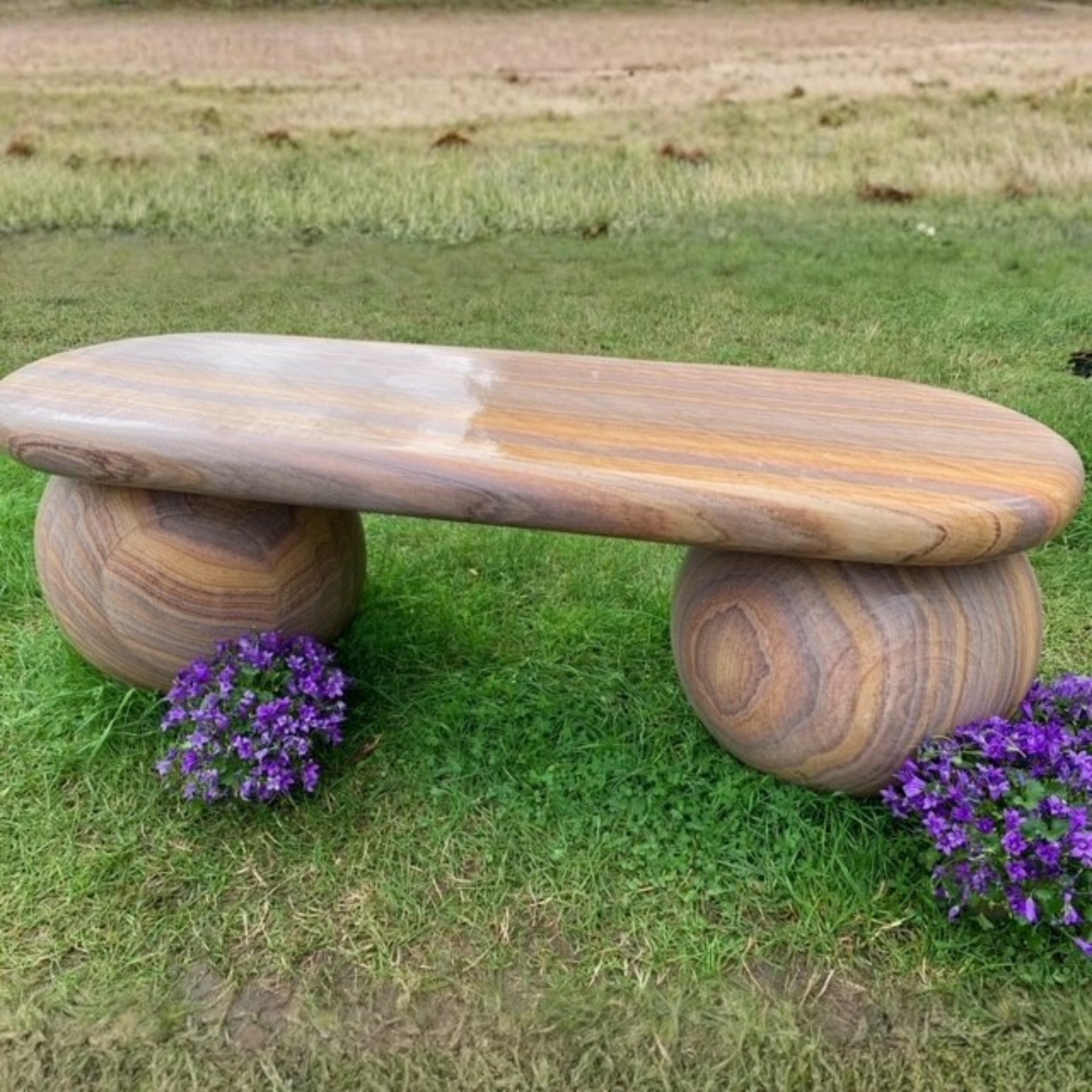 Sandstone Sphere Legs Bench 5060