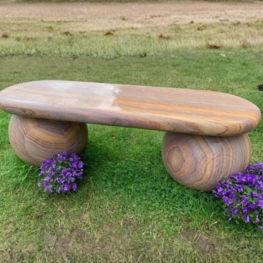 Sandstone Sphere Legs Bench 5060