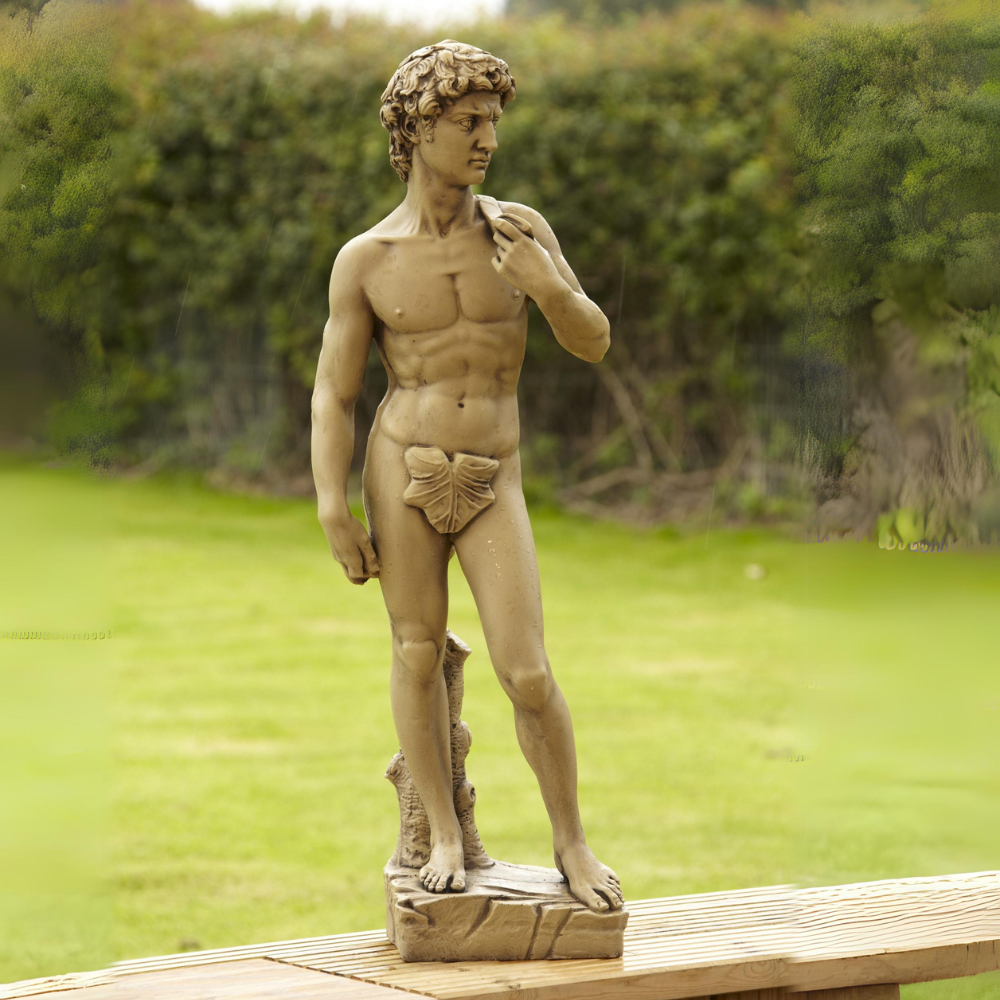 Small David Stone Garden Statue