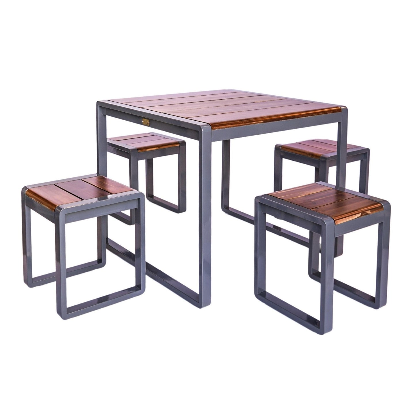 Spitalfields Square Acacia Wood 5 piece Furniture Set