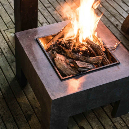 Square Fire Pit & Square Console