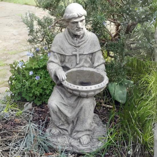 ST. FRANCIS OF ASSISI STONE BIRDBATH