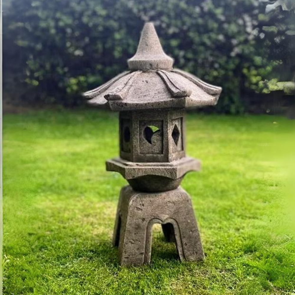 Stone Moon Lantern Garden Ornament