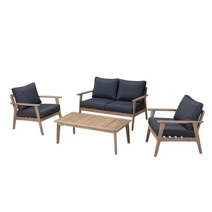 Stroud 4 Piece Garden Lounge Set - Natural