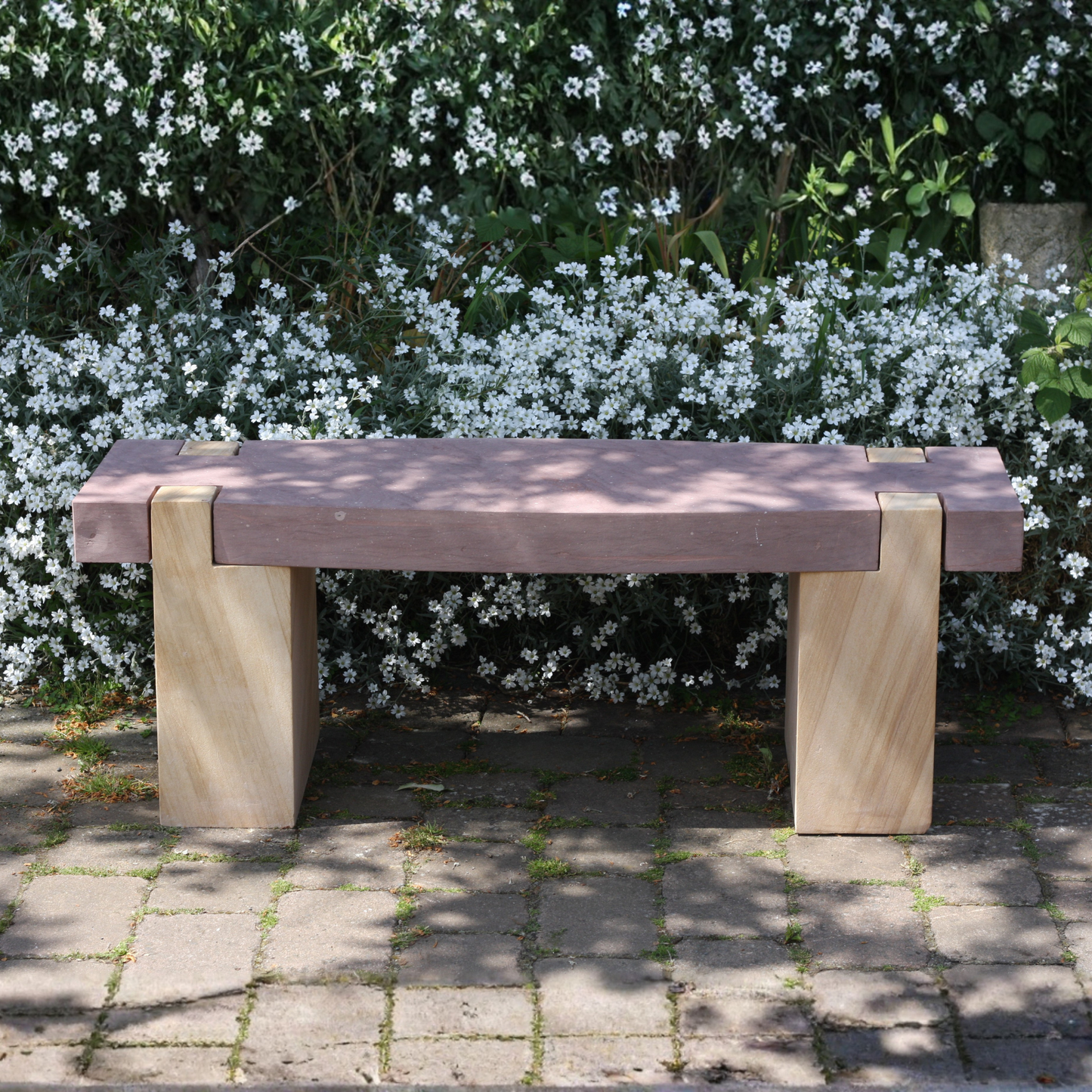 TeakwoodandSandstoneBench5067