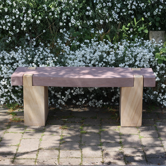 TeakwoodandSandstoneBench5067