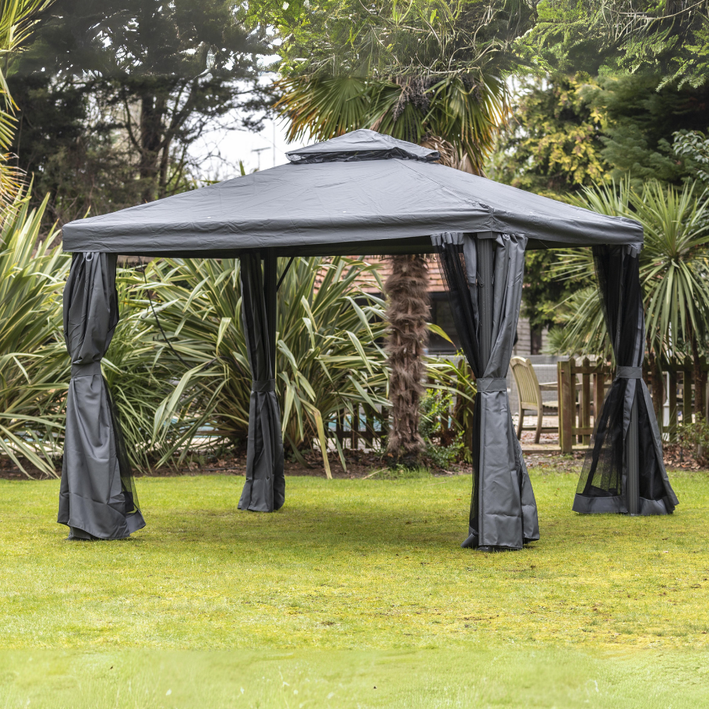 Eden 3m x 3m Gazebo with Curtains