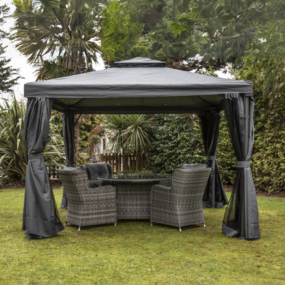 Eden 3m x 4m Gazebo with Curtains