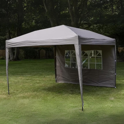 Easy Up Gazebo with 1 Side Curtain - Taup