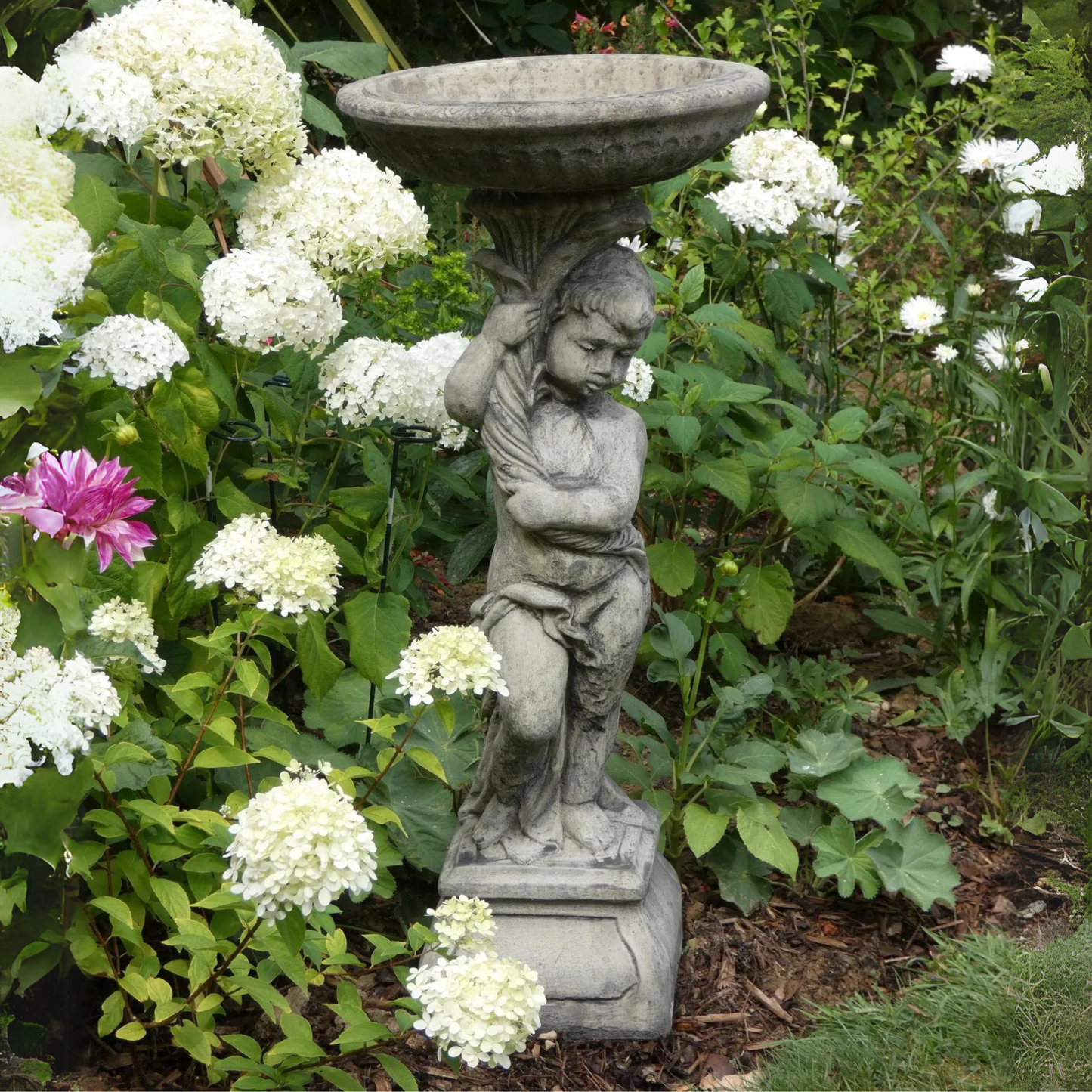 Urchin Stone Birdbath