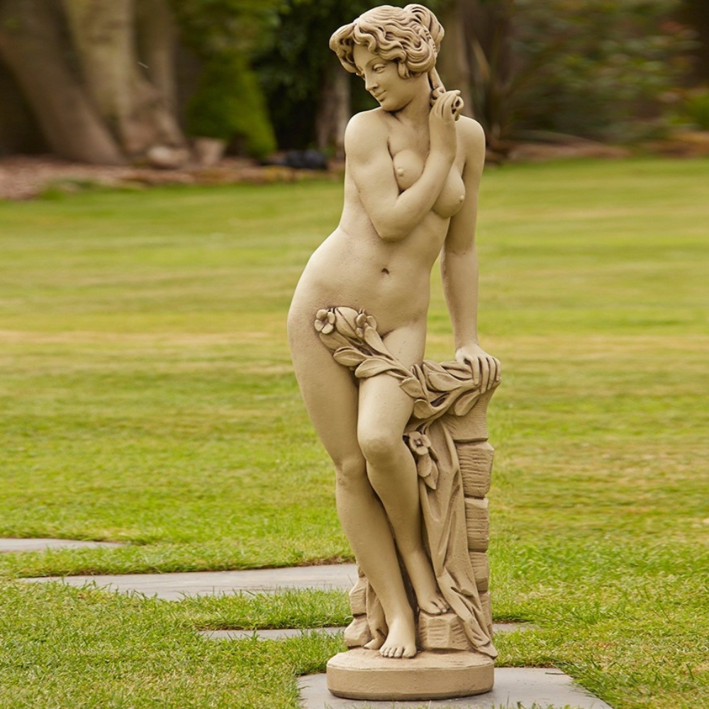 Large Wall Girl Stone Garden Statue