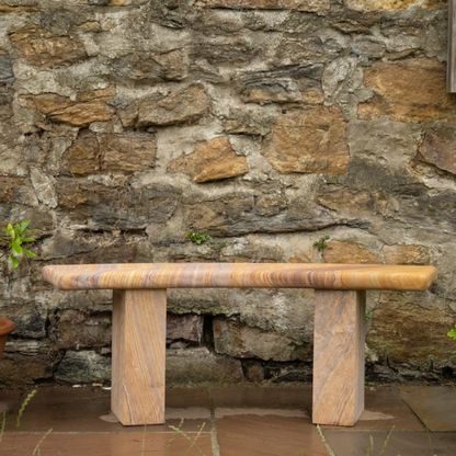 York Rainbow Sandstone Curved Garden Bench